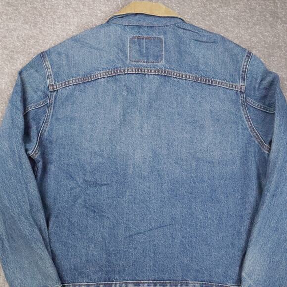 Levis LVC Type 2 Trucker Corduroy Collar Medium Blue Long Sleeve Denim Jacketa - Picture 9 of 9